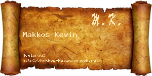 Makkos Kevin névjegykártya